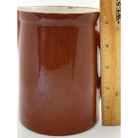 Vintage Weller Pottery Redware Brown Milk Syrup Glazed Pitcher 5.5” Signed - Picture 7 of 8